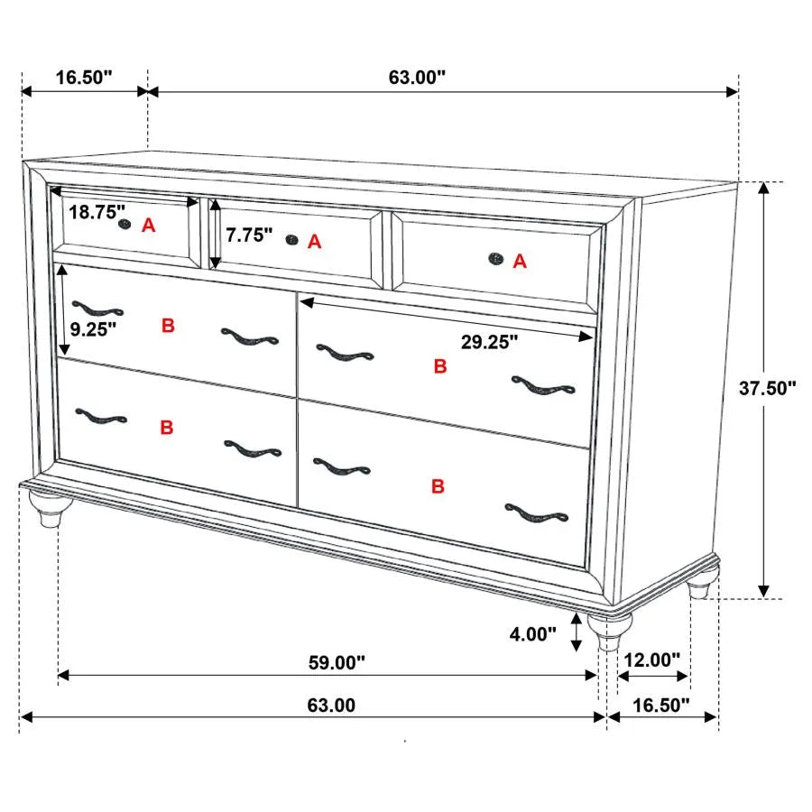 Barzini White 5-Piece Queen Panel Bedroom Set by Coaster at Eve Furniture