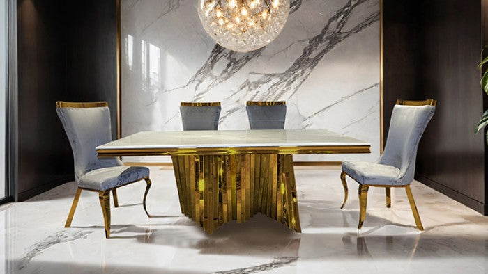 Basilicata Gold/Gray Chair (Set of 2) by Furniture of America at Eve Furniture