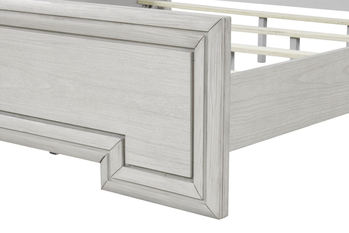 Basilone Rustic White King Bed by Furniture of America at Eve Furniture