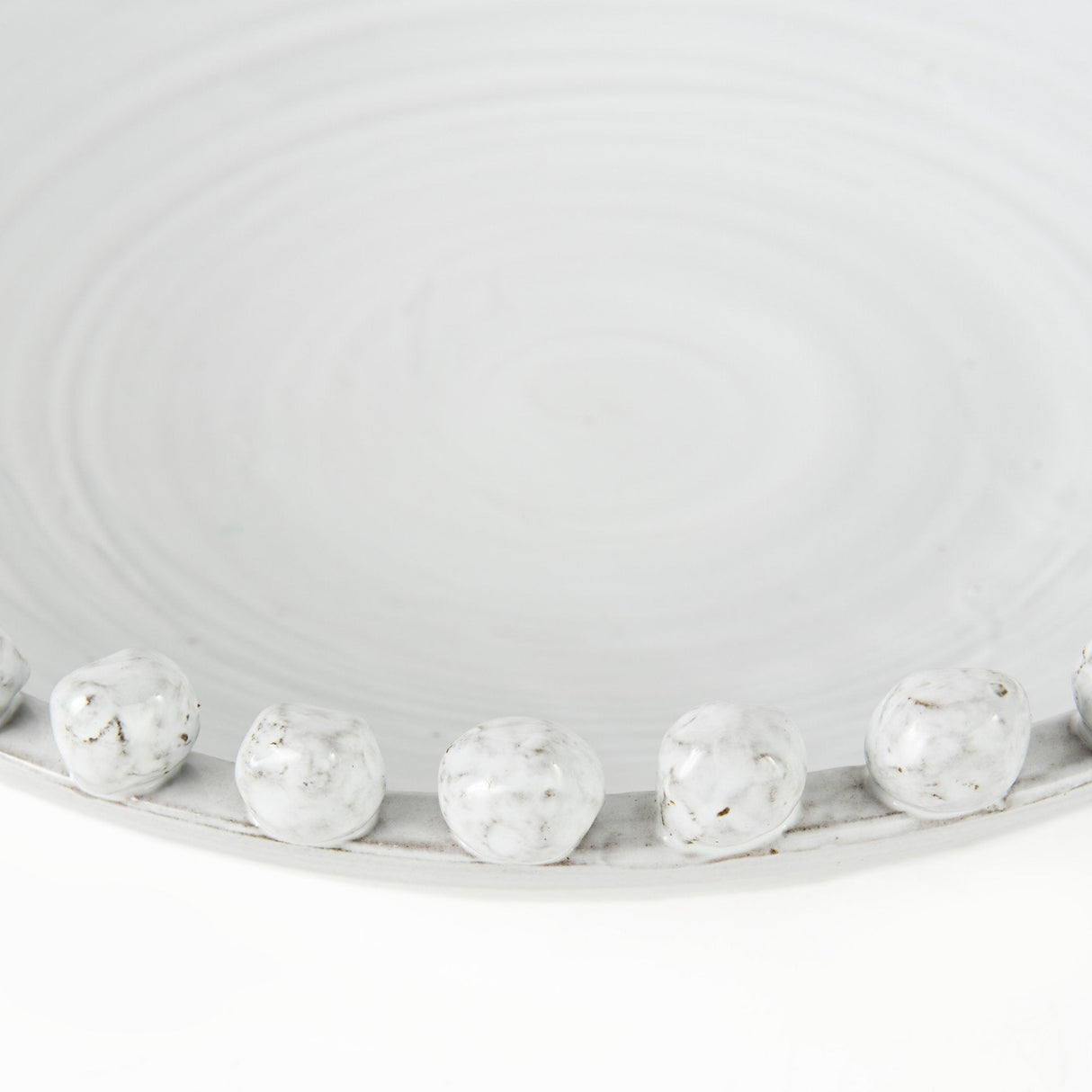Basin 16" Round Off-White Glazed Decorative Bowl by Mercana at Eve Furniture