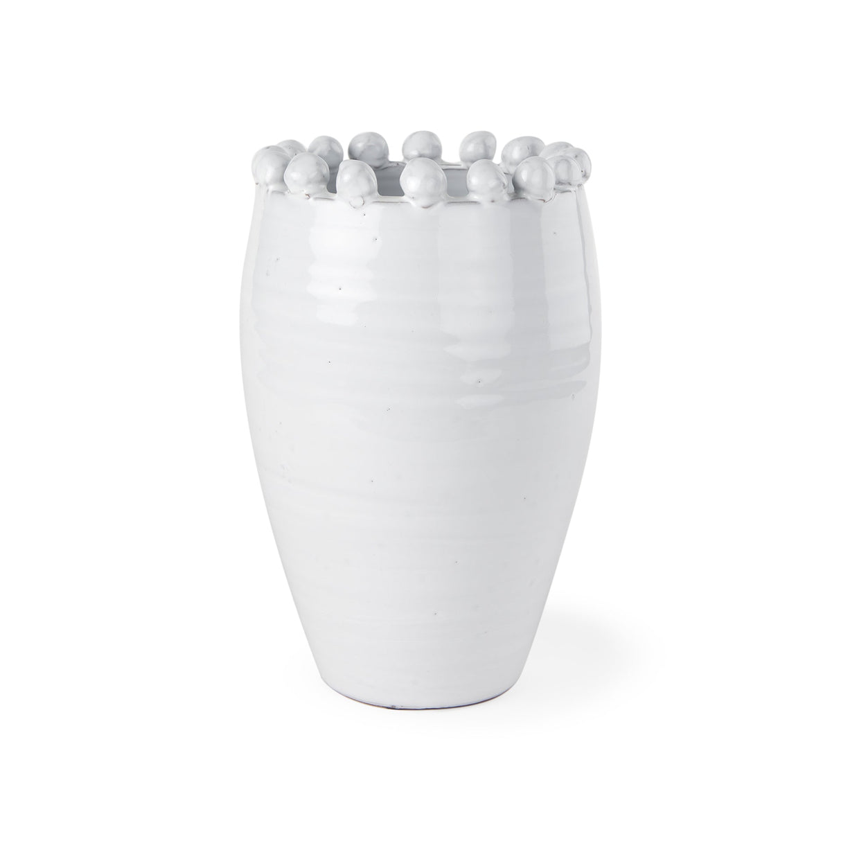 Basin Medium Off-White Glazed Vase by Mercana at Eve Furniture