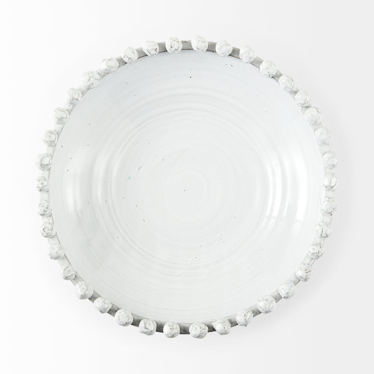 Basin Round Off-White Glazed Decorative Bowl by Mercana at Eve Furniture