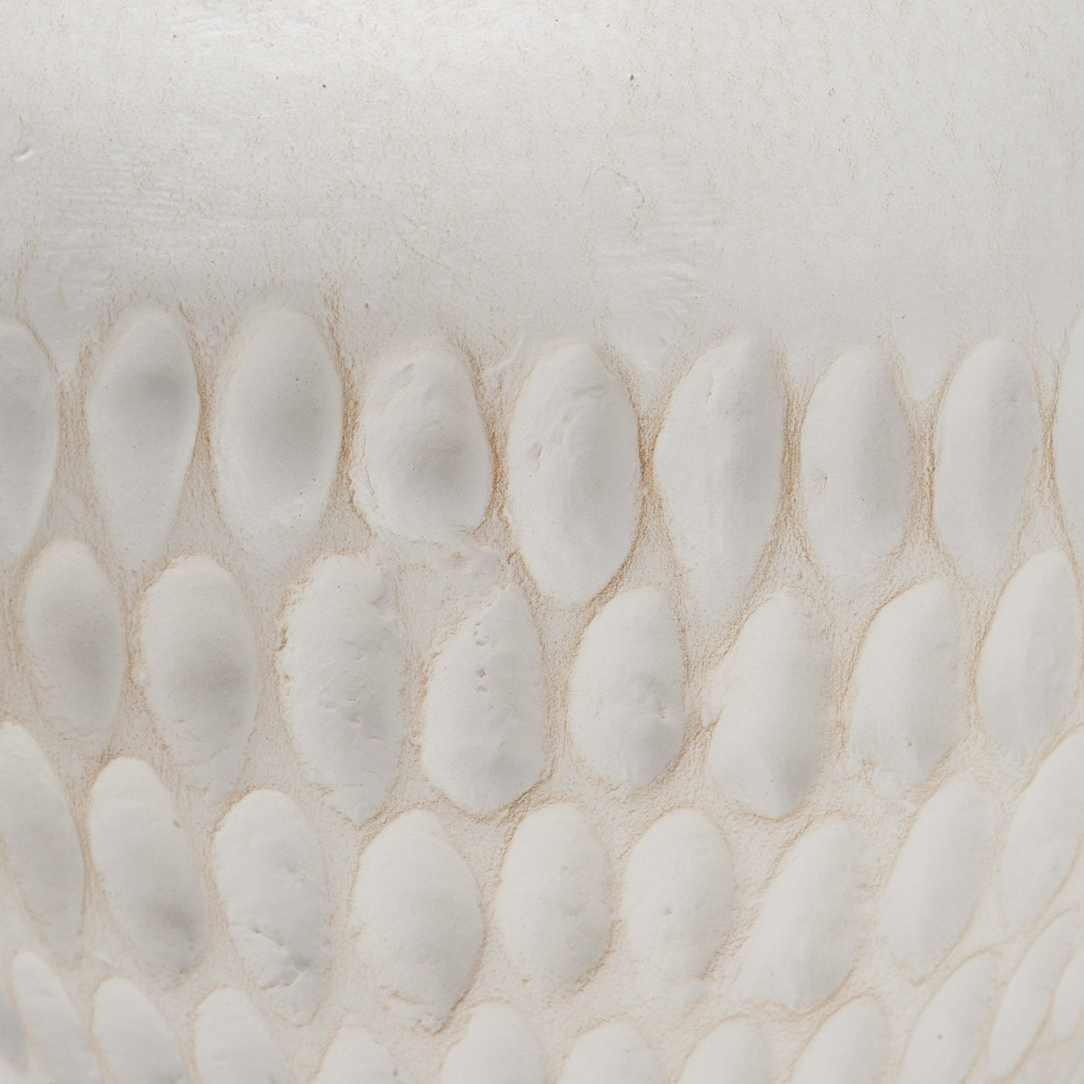 Basma White Scale Textured Ceramic Vase w/ Handles by Mercana at Eve Furniture