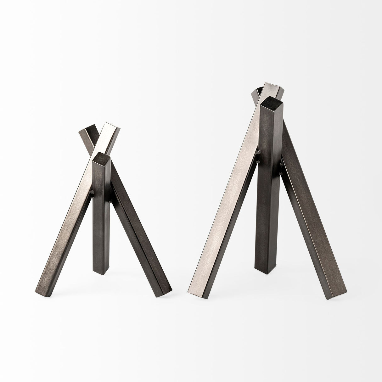 Bastian (Small) 8L x 7W Black Metal Abstract Object by Mercana at Eve Furniture