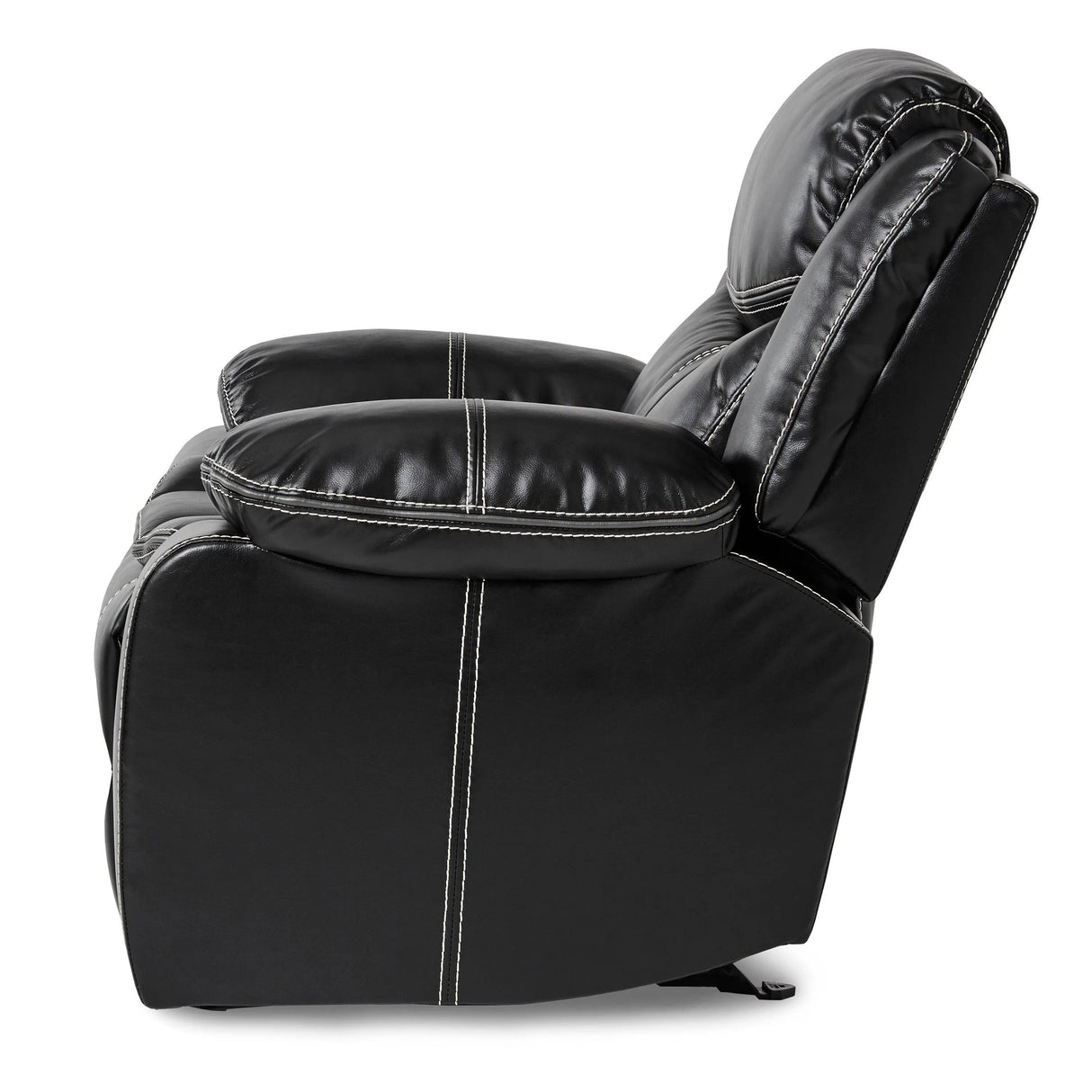 Bastrop Black Glider Reclining Chair by Homelegance at Eve Furniture