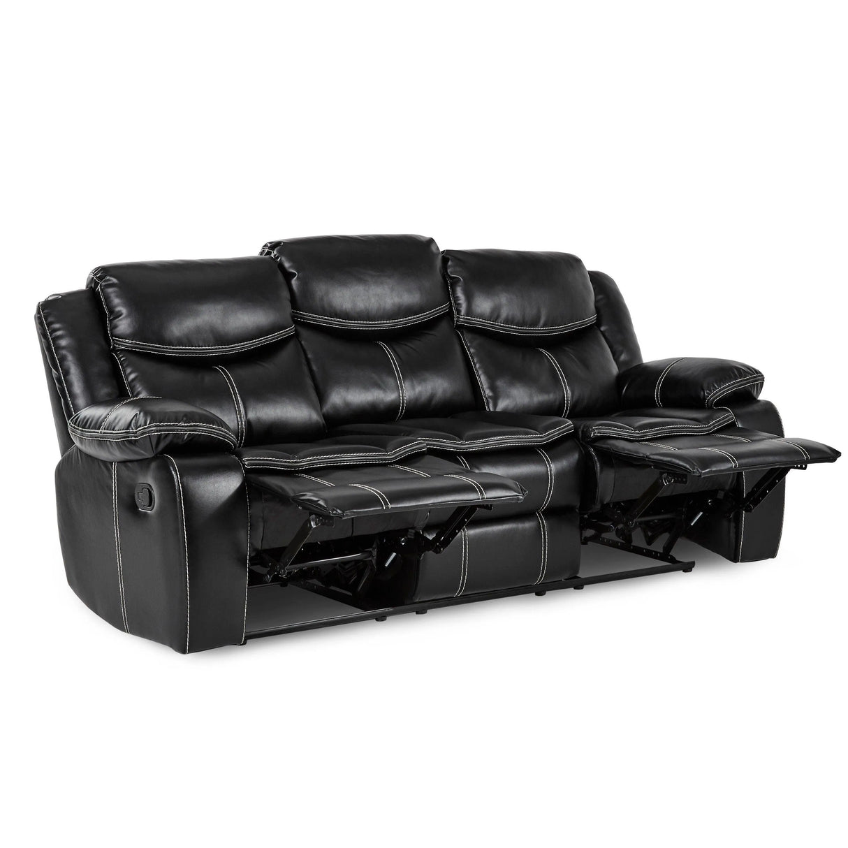 Bastrop Black Reclining Sofa by Homelegance at Eve Furniture