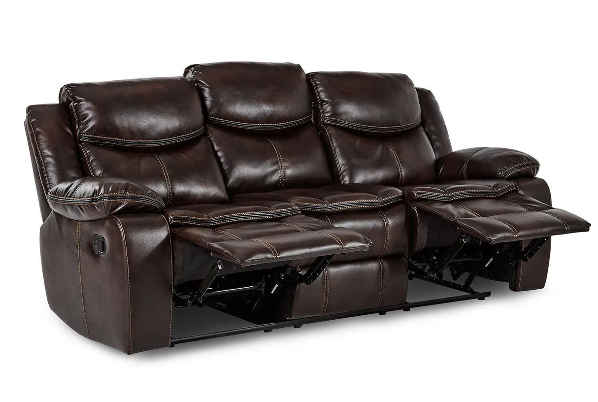 Bastrop Brown Reclining Sofa by Homelegance at Eve Furniture