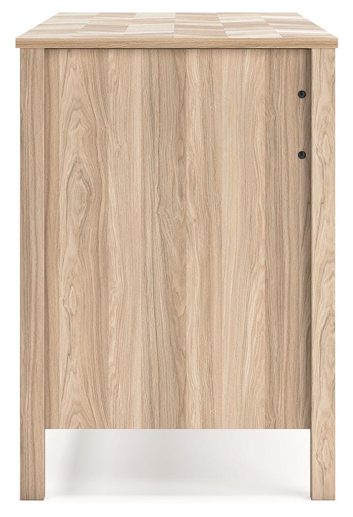 Battelle Tan 60" Home Office Desk by Ashley at Eve Furniture