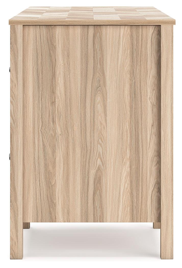 Battelle Tan 60" Home Office Desk by Ashley at Eve Furniture