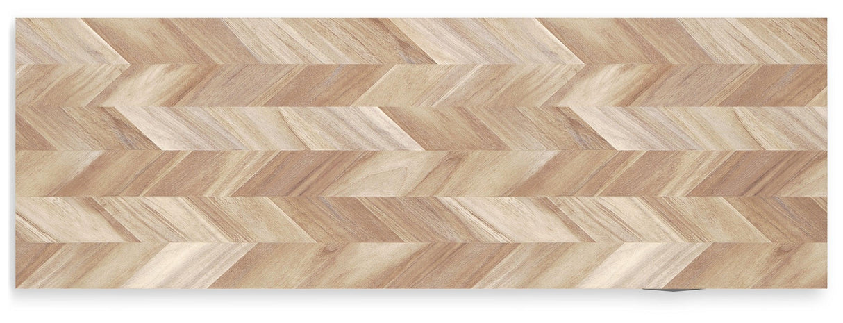 Battelle Tan 60" Home Office Desk by Ashley at Eve Furniture