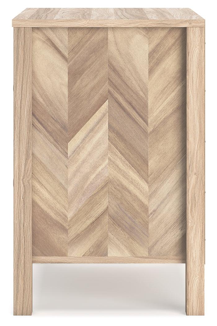 Battelle Tan Nightstand by Ashley at Eve Furniture