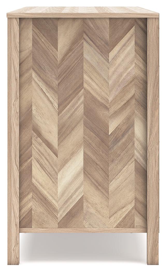 Battelle Tan Dresser by Ashley at Eve Furniture