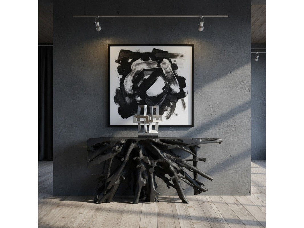 Batu Black Console Table by Crestview at Eve Furniture