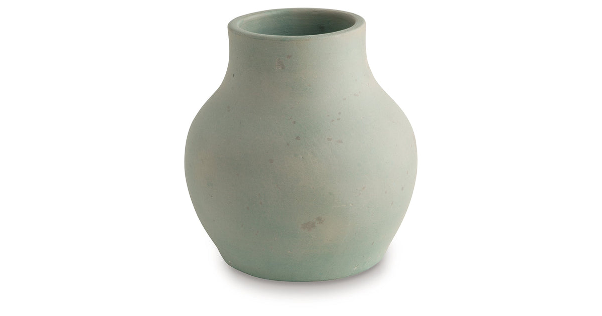 Baychester Antique Green Vase by Ashley at Eve Furniture