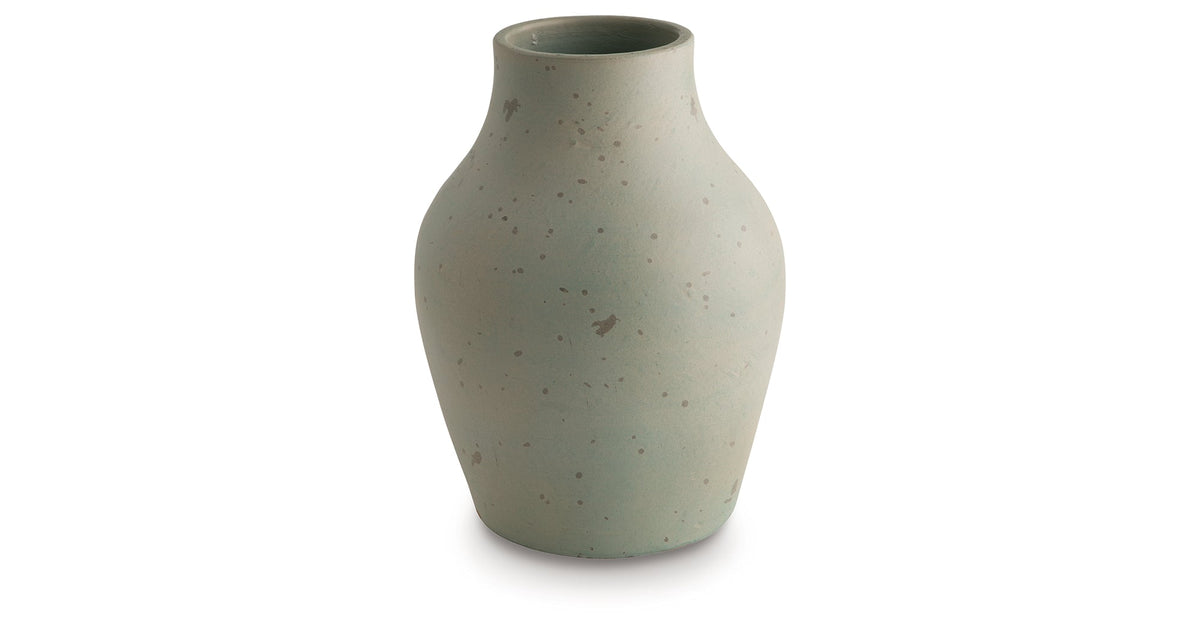 Baychester Antique Green Vase by Ashley at Eve Furniture