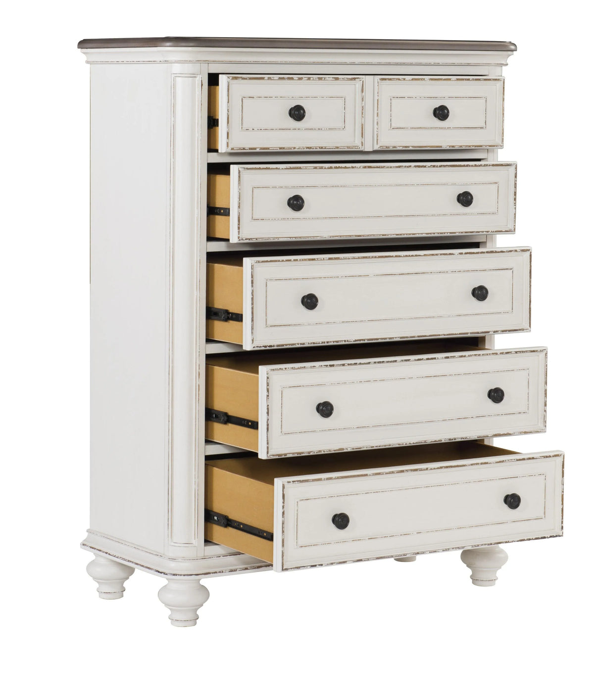 Baylesford Antique White Chest by Homelegance at Eve Furniture