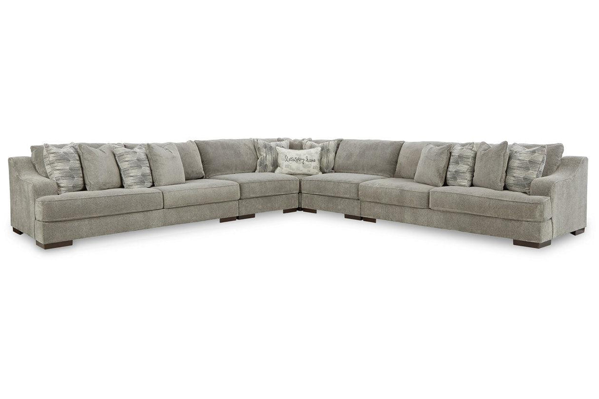 Bayless Smoke 5-Piece Sectional by Ashley at Eve Furniture
