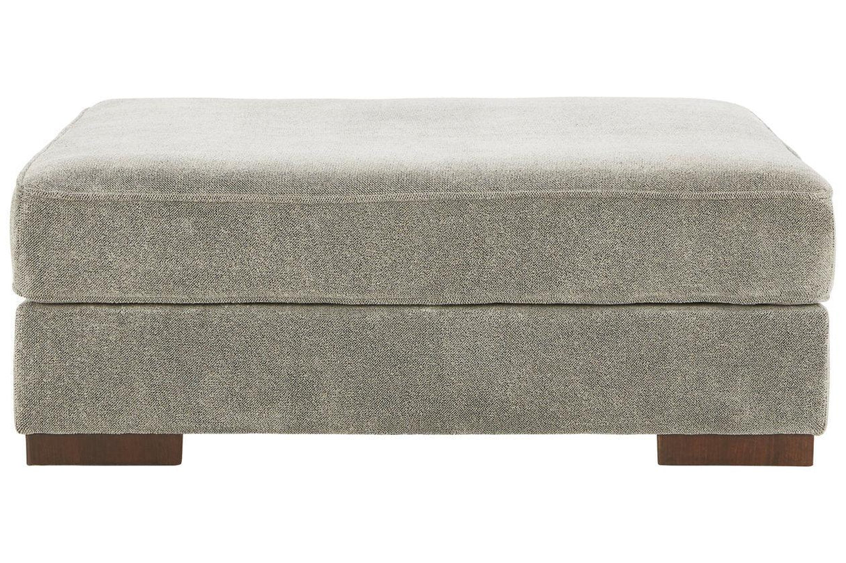 Bayless Smoke Oversized Accent Ottoman by Ashley at Eve Furniture