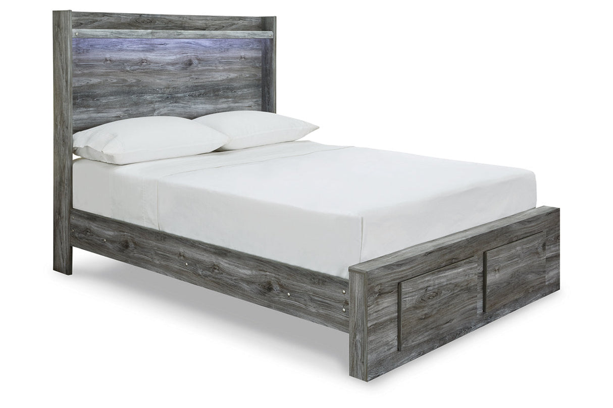 Baystorm Gray Full LED Storage Platform Bed by Ashley at Eve Furniture