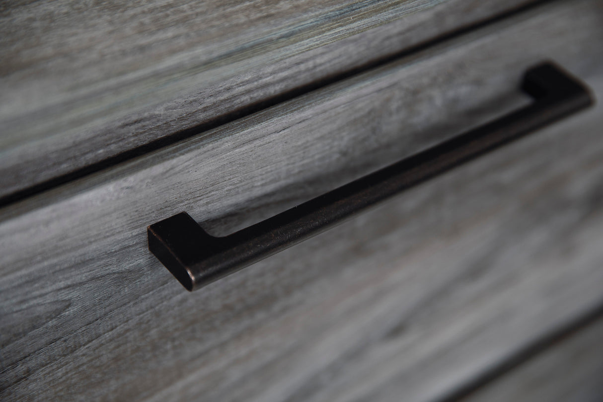 Baystorm Gray LED Storage Platform Bedroom Set with 6 Drawers by Ashley at Eve Furniture