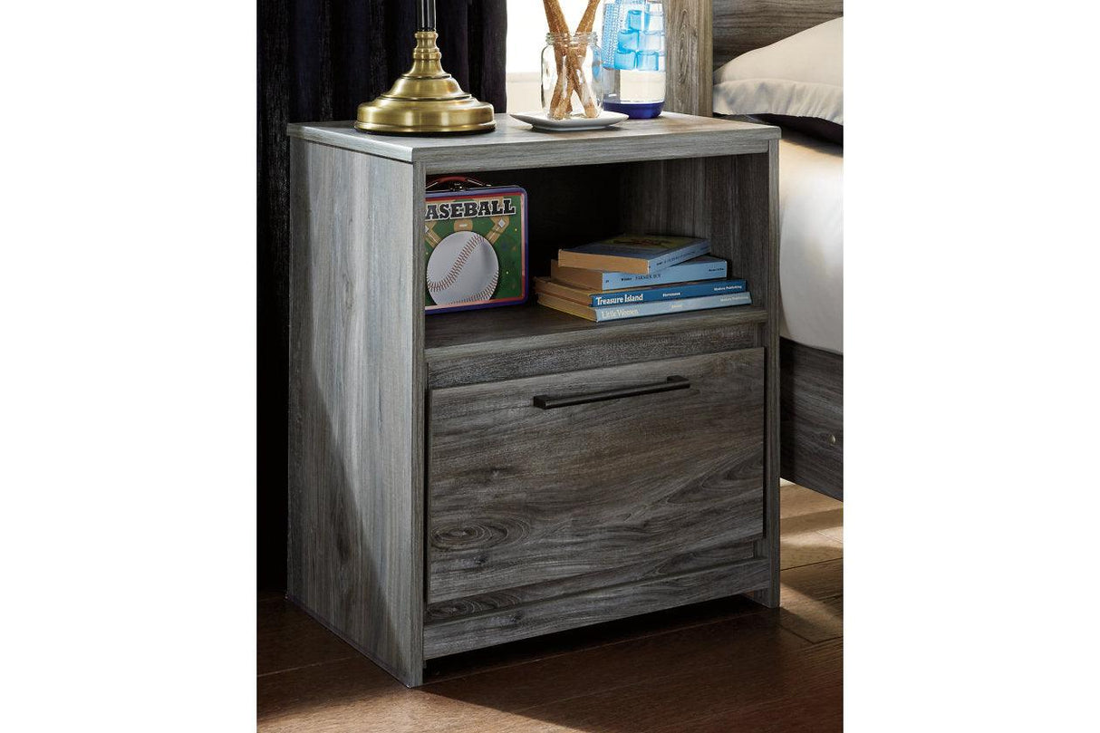 Baystorm Gray Nightstand by Ashley at Eve Furniture