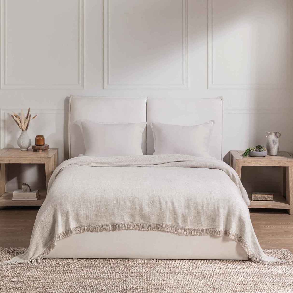 BC Avani Natural Blanket by Classic Home at Eve Furniture