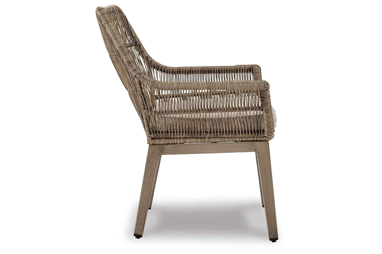 Beach Beige Front Beige Arm Chair with Cushion by Ashley at Eve Furniture