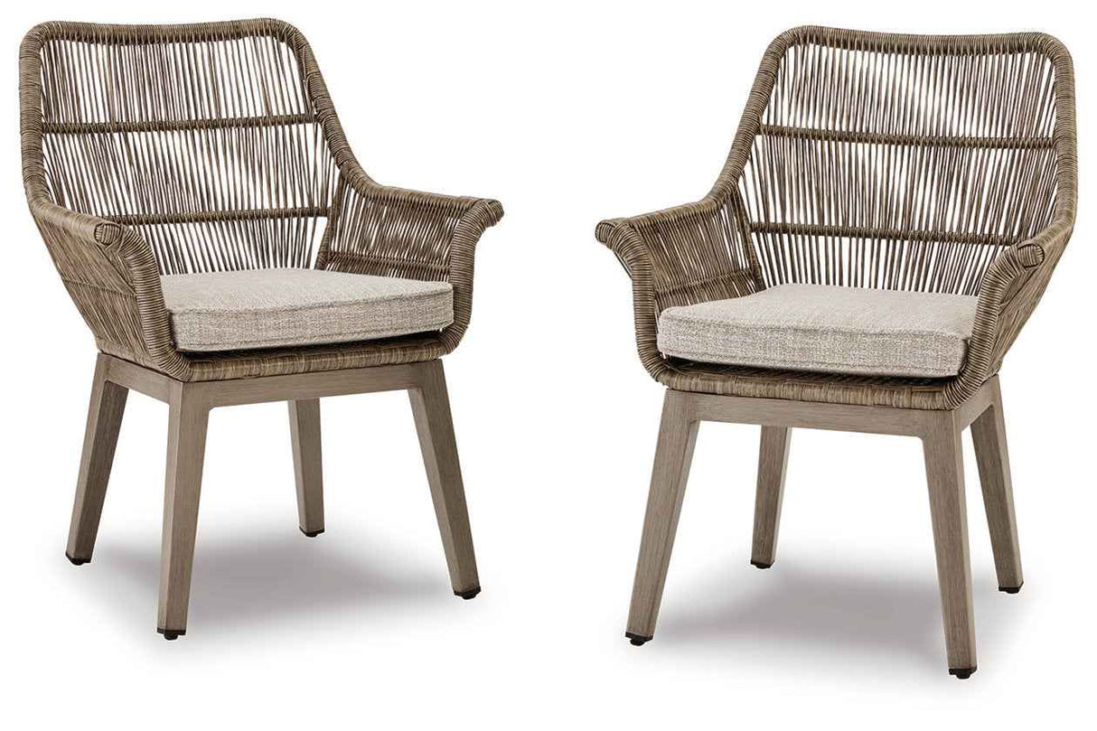 Beach Front Beige Arm Chair with Cushion by Ashley at Eve Furniture