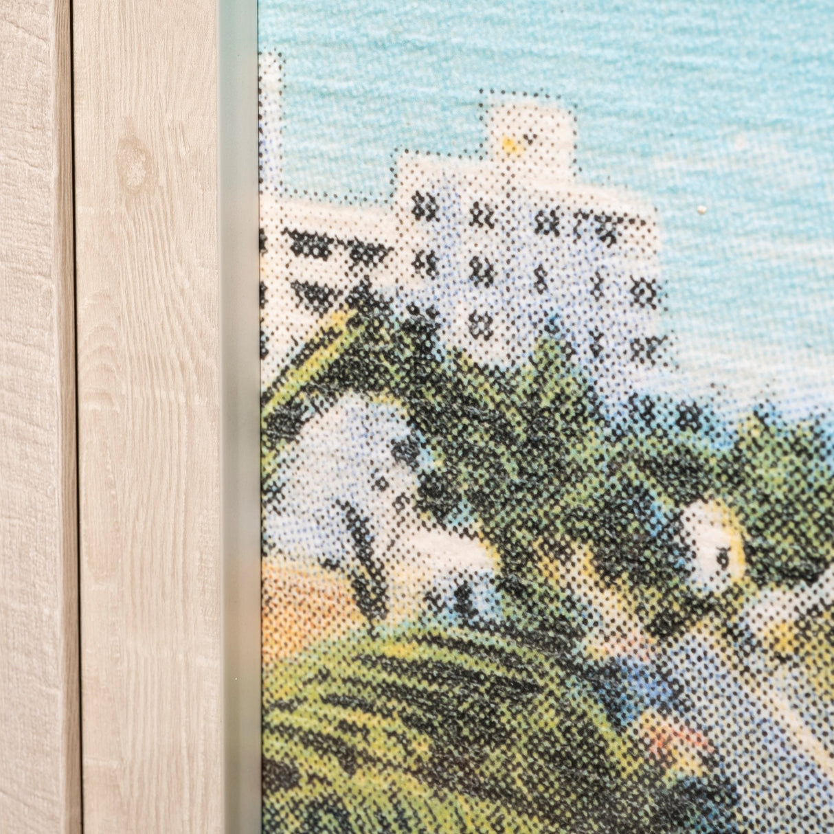 Beach Postcard II by Wild Apple Portfolio a Framed Art Print Matted under Glass by Mercana at Eve Furniture