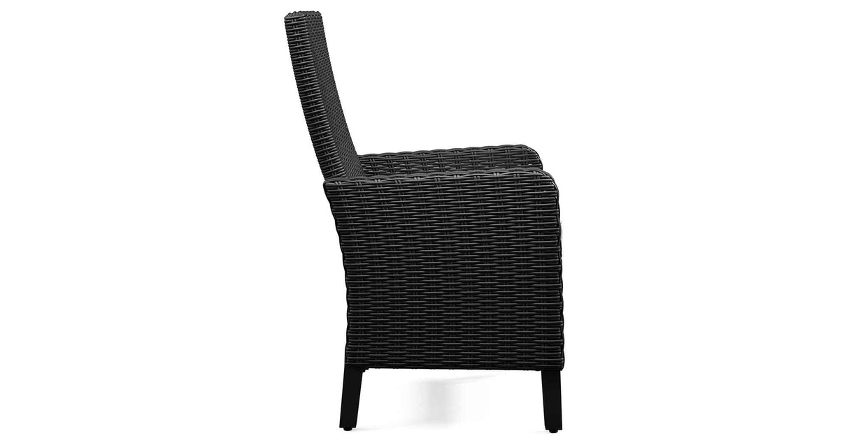 Beachcroft Black/Light Gray Outdoor Dining Table and 6 Chairs by Ashley at Eve Furniture