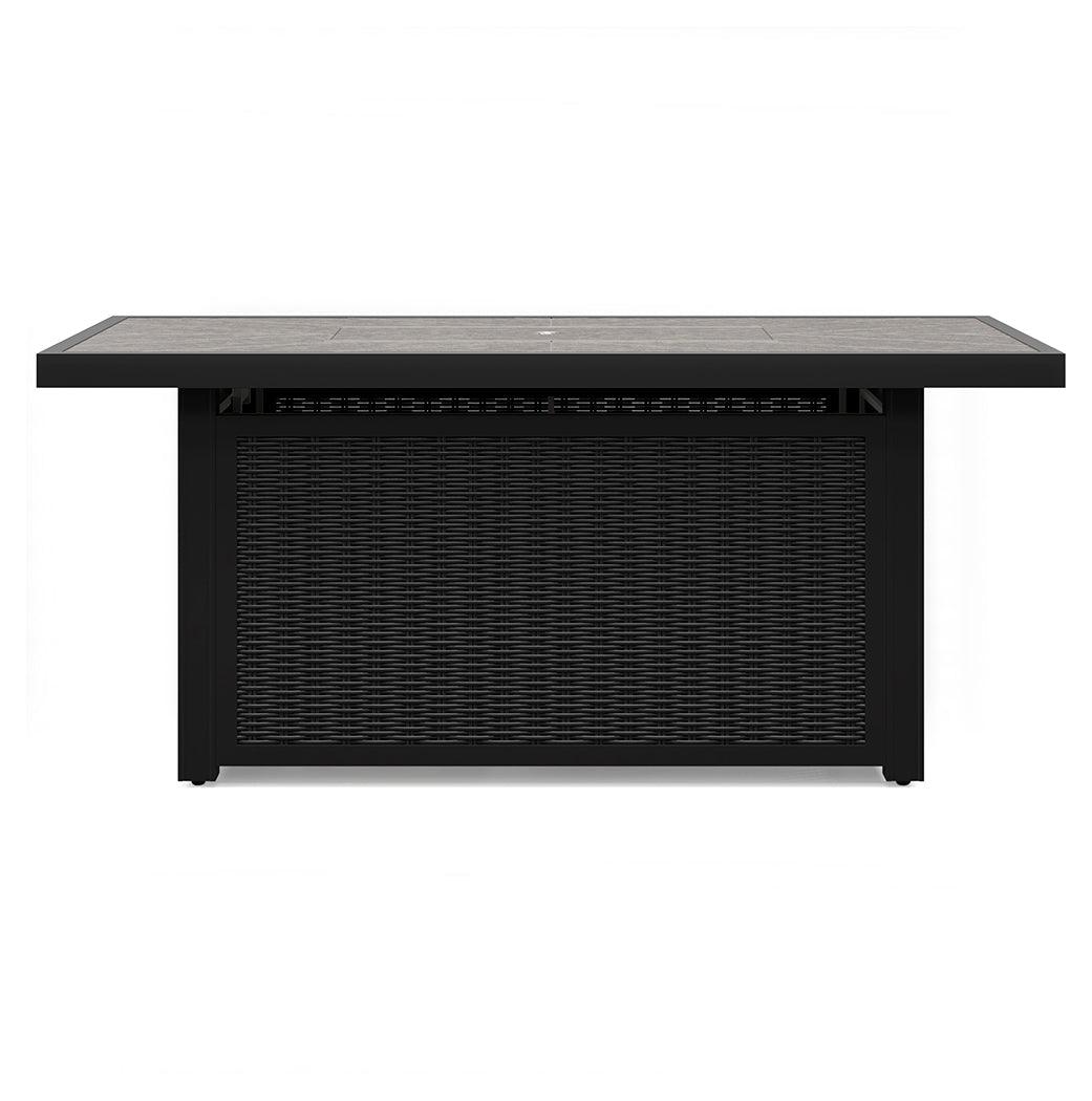 Beachcroft Black/Light Gray Outdoor Fire Pit Table by Ashley at Eve Furniture