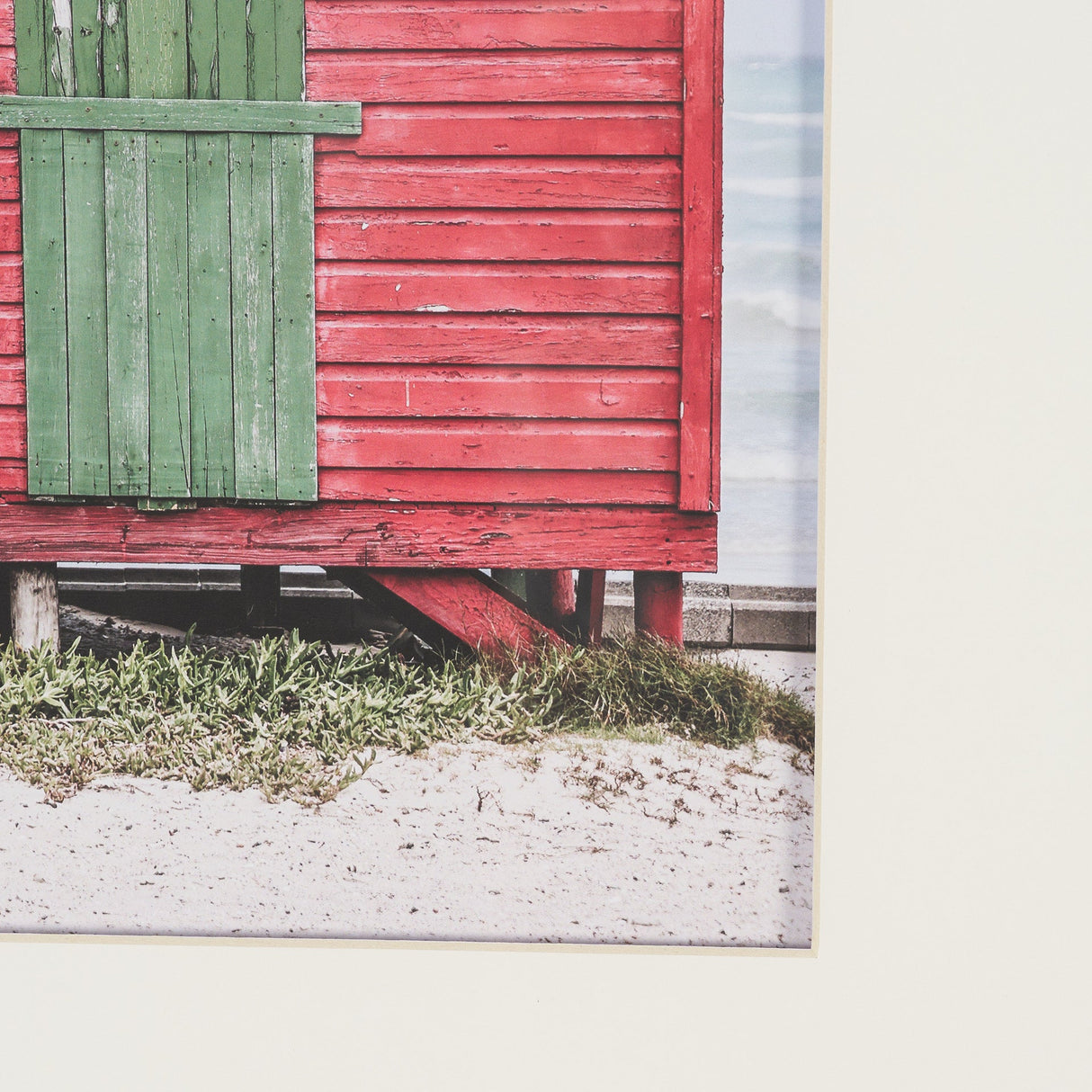 Beachfront Cabin by Shot By Clint Framed Photo Print Matted Under Glass by Mercana at Eve Furniture