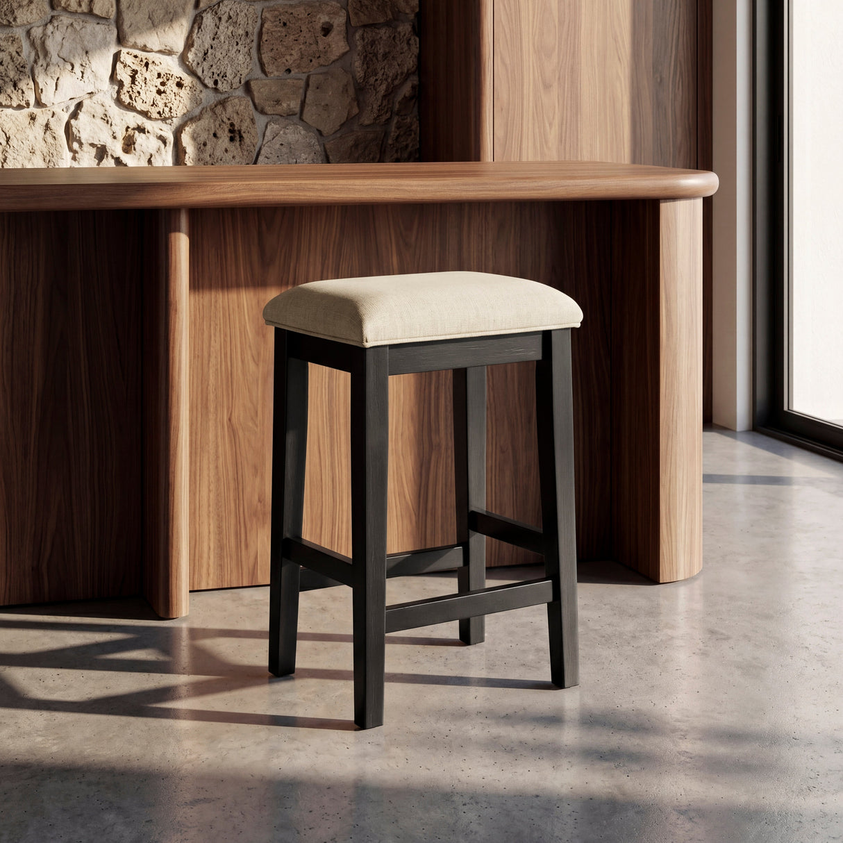 Beacon Walnut/Black 4-Piece Counter Height Set by Homelegance at Eve Furniture