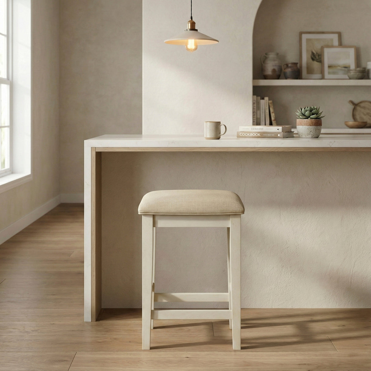 Beacon Walnut/Buttermilk 4-Piece Counter Height Set by Homelegance at Eve Furniture