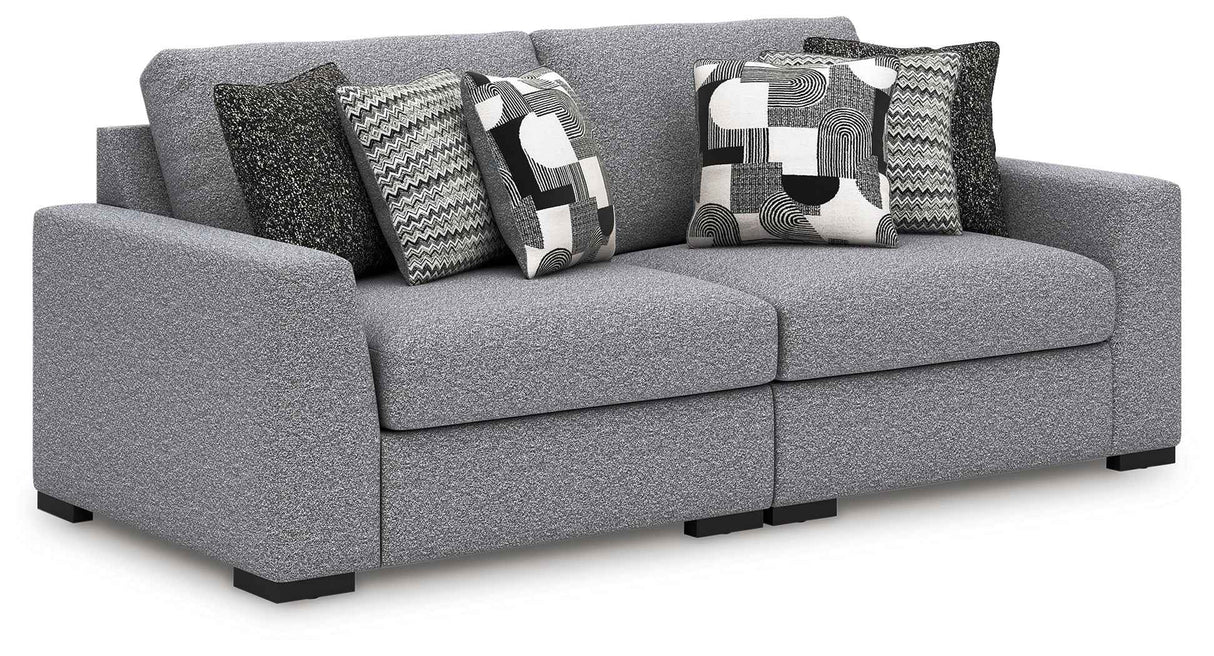 Bealton Salt and Pepper 2-Piece Sectional Loveseat by Ashley at Eve Furniture