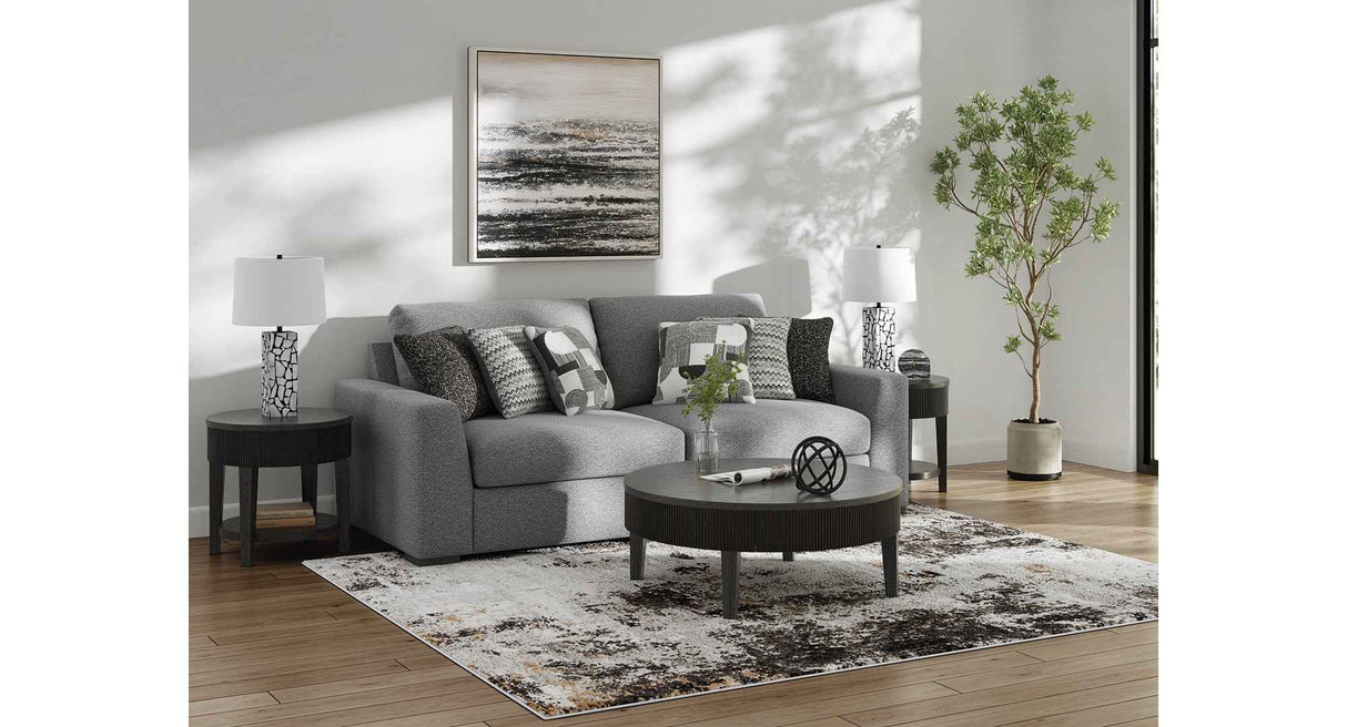 Bealton Salt and Pepper 2-Piece Sectional Loveseat by Ashley at Eve Furniture
