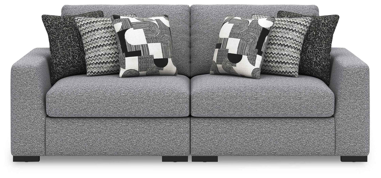 Bealton Salt and Pepper 2-Piece Sectional Loveseat by Ashley at Eve Furniture