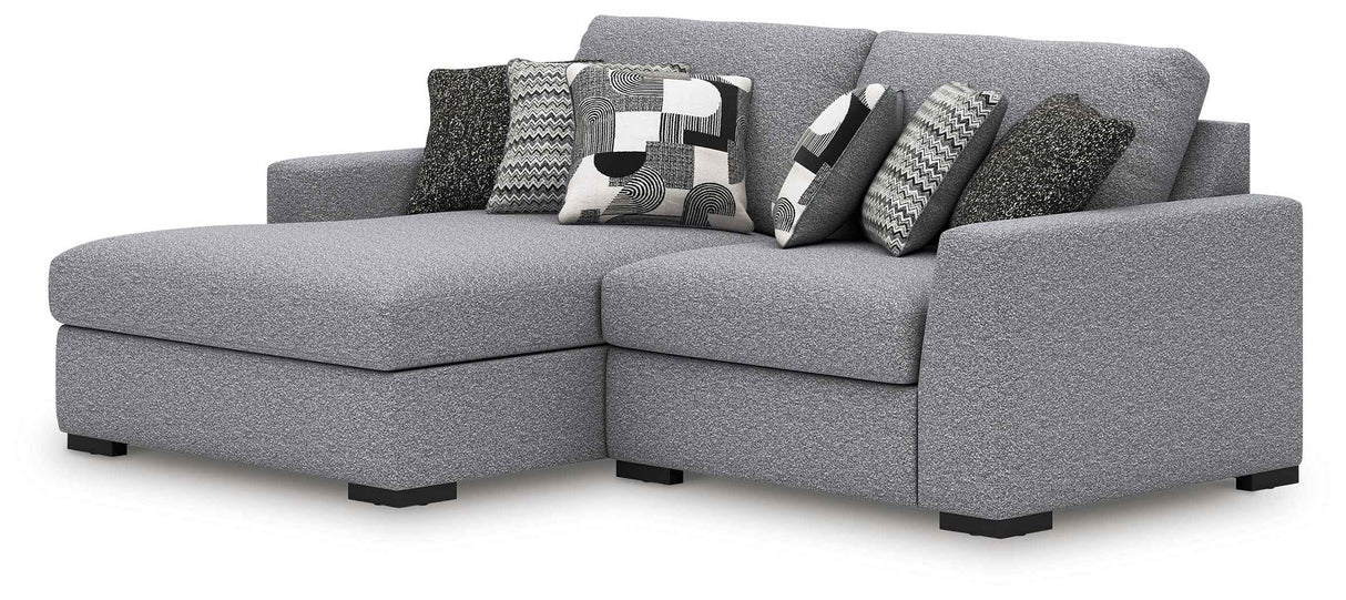 Bealton Salt and Pepper 2-Piece Sectional with LAF Chaise by Ashley at Eve Furniture