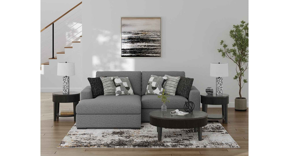 Bealton Salt and Pepper 2-Piece Sectional with LAF Chaise by Ashley at Eve Furniture