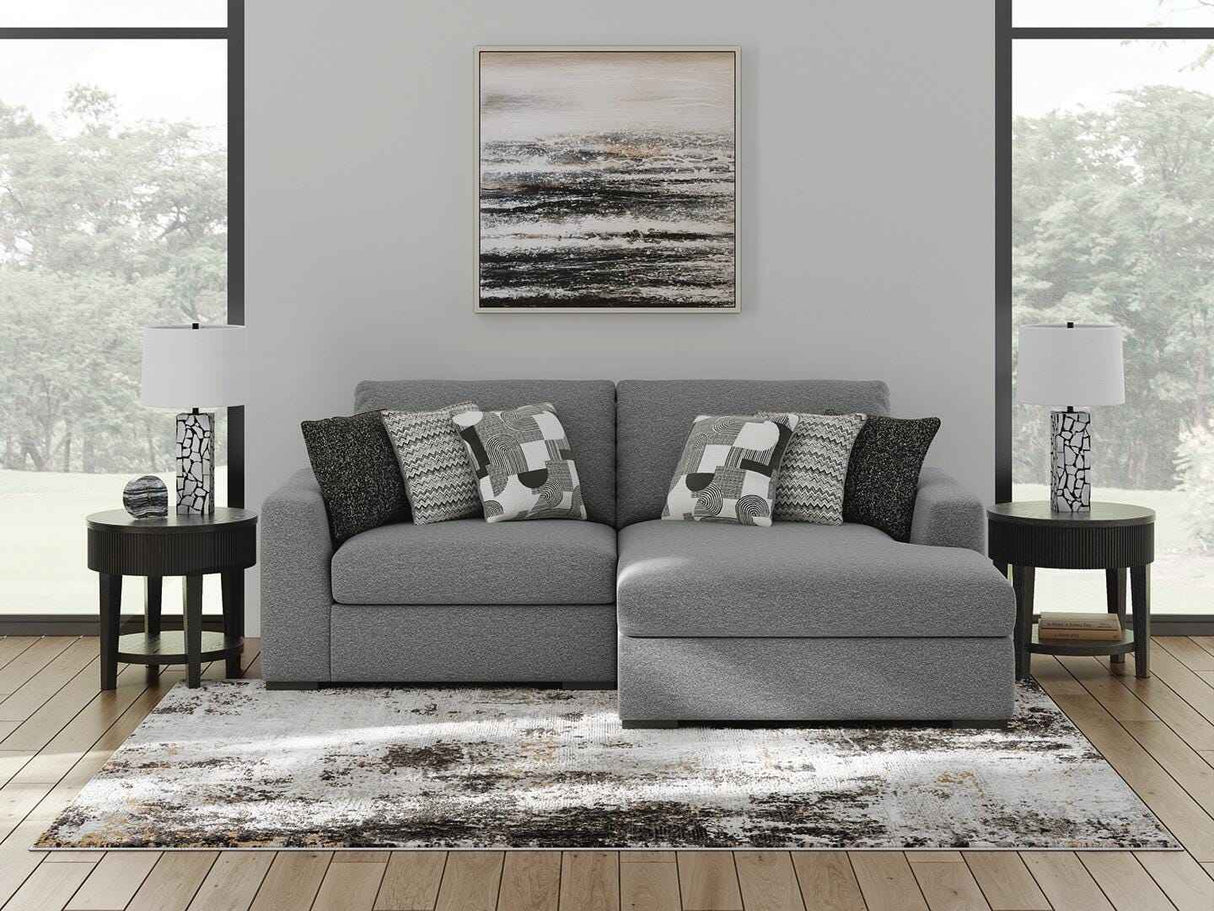 Bealton Salt and Pepper 2-Piece Sectional with RAF Chaise by Ashley at Eve Furniture