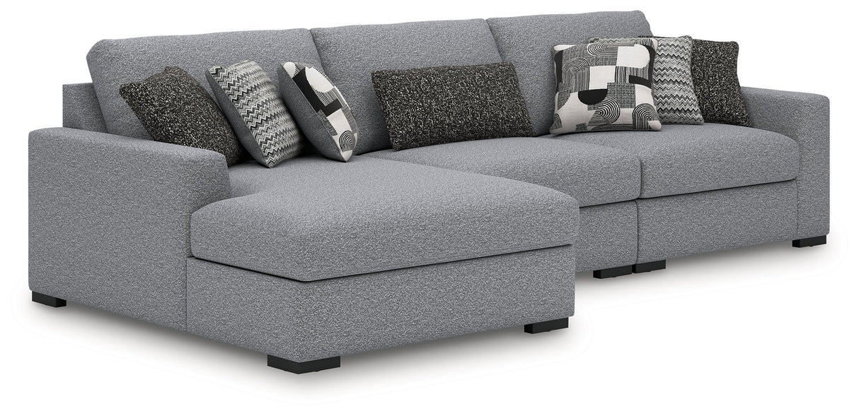 Bealton Salt and Pepper 3-Piece Sectional with LAF Chaise