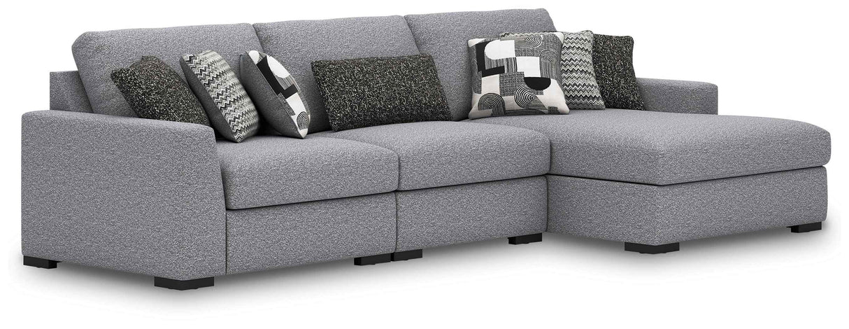 Bealton Salt and Pepper 3-Piece Sectional with RAF Chaise by Ashley at Eve Furniture