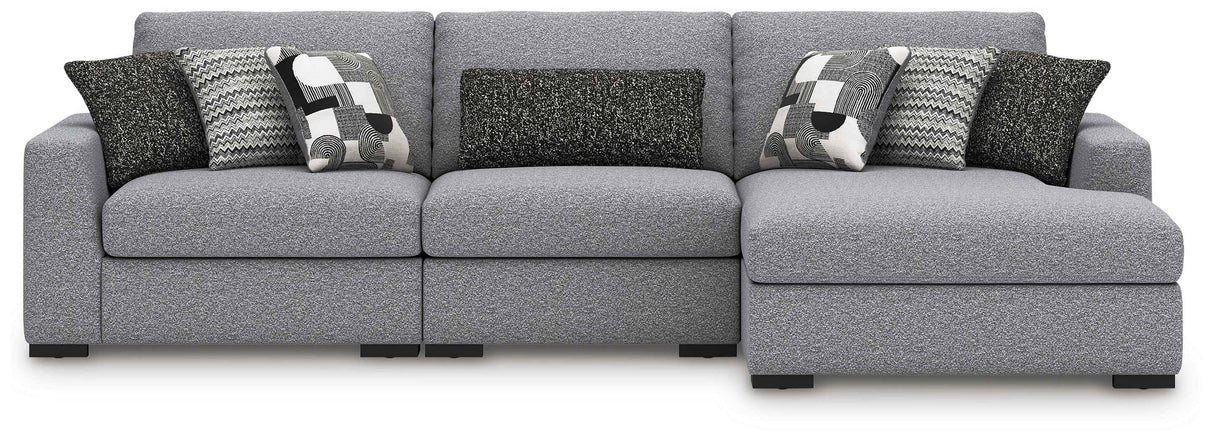 Bealton Salt and Pepper 3-Piece Sectional with RAF Chaise by Ashley at Eve Furniture