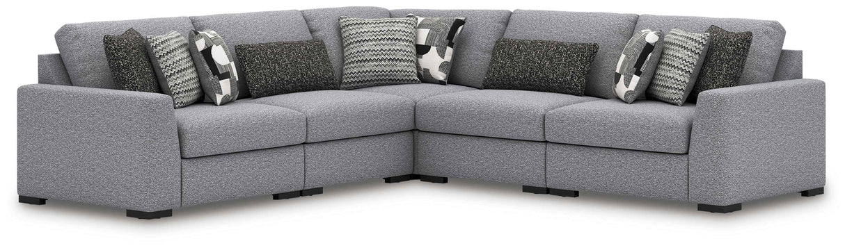 Bealton Salt and Pepper 5-Piece Sectional by Ashley at Eve Furniture