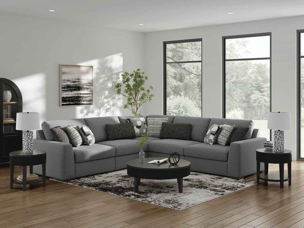 Bealton Salt and Pepper 5-Piece Sectional by Ashley at Eve Furniture