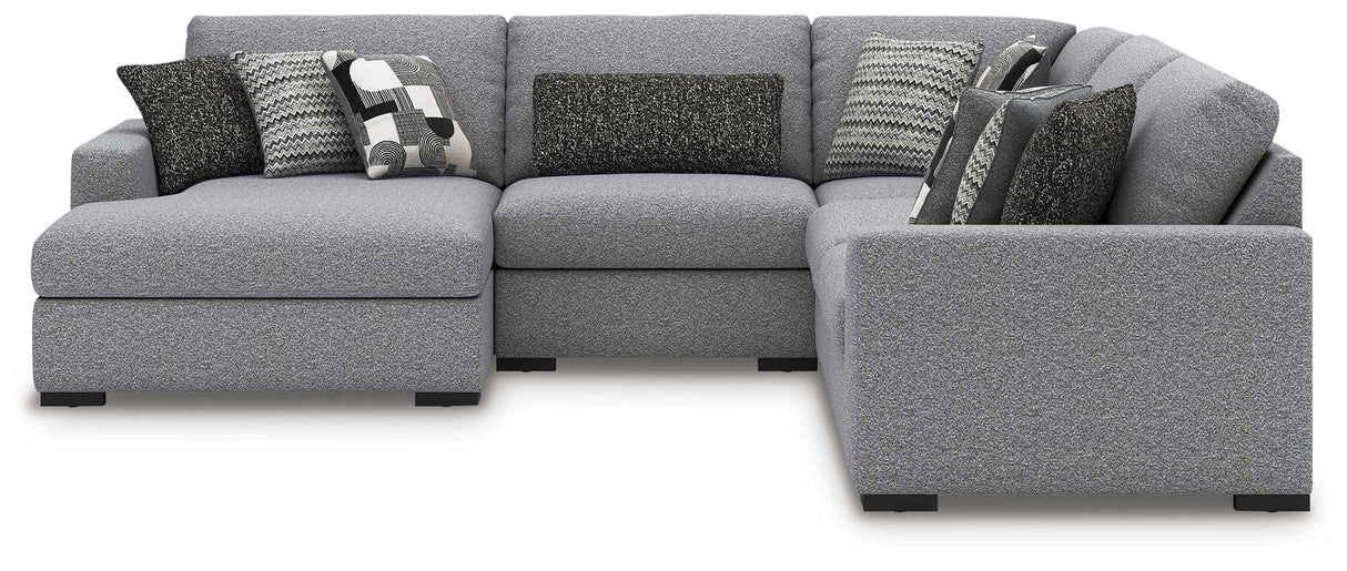 Bealton Salt and Pepper 5-Piece Sectional with LAF Chaise by Ashley at Eve Furniture