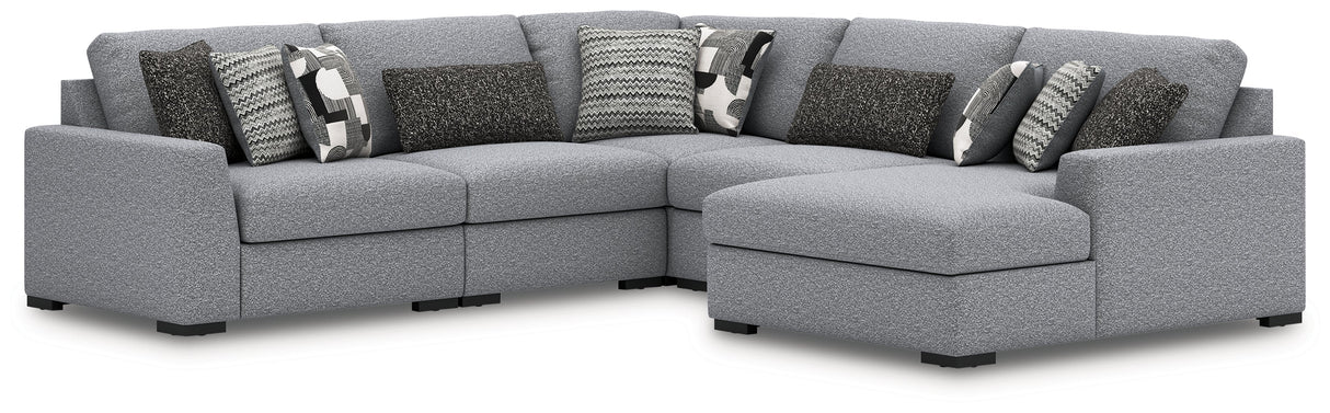 Bealton Salt and Pepper 5-Piece Sectional with RAF Chaise