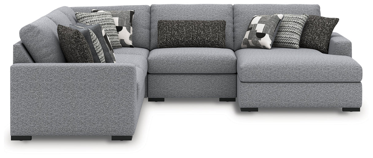 Bealton Salt and Pepper 5-Piece Sectional with RAF Chaise