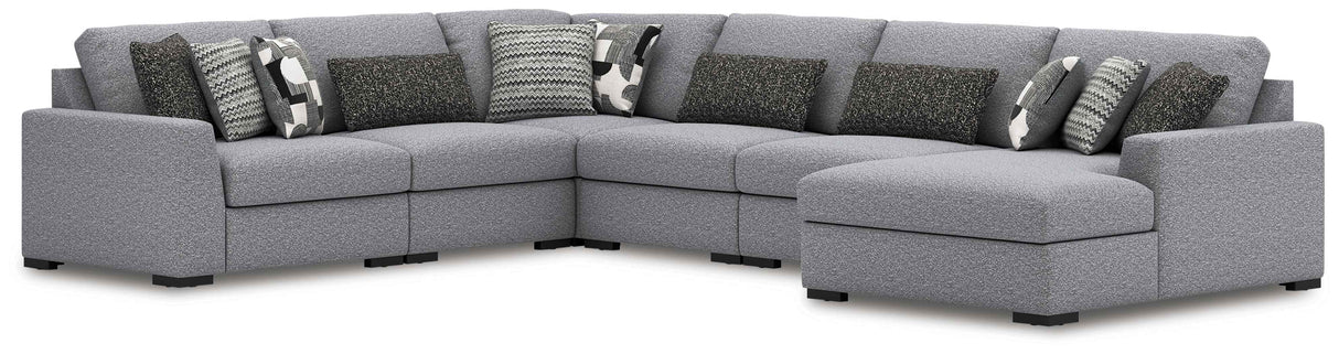 Bealton Salt and Pepper 6-Piece Sectional with RAF Chaise by Ashley at Eve Furniture