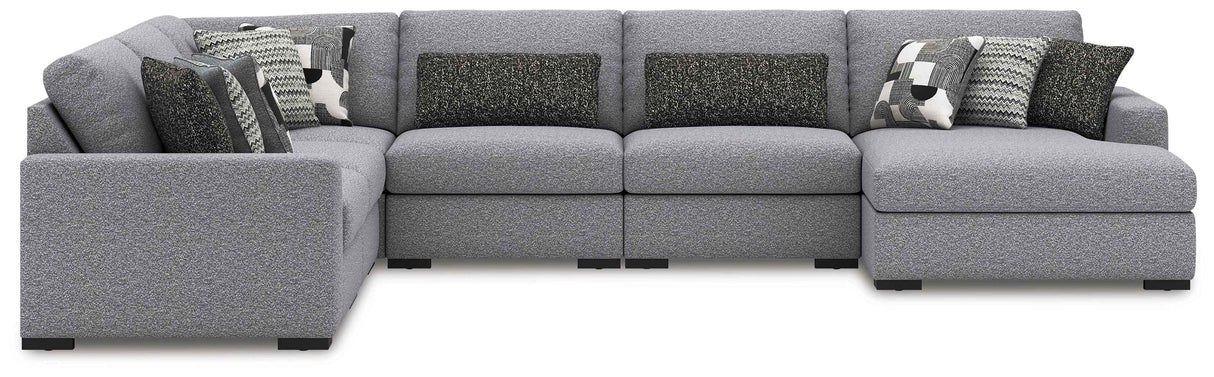Bealton Salt and Pepper 6-Piece Sectional with RAF Chaise by Ashley at Eve Furniture